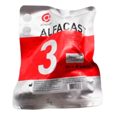 Бинт полиуретановый жесткий 7,5см.*3,6м ALFACAST (Н)