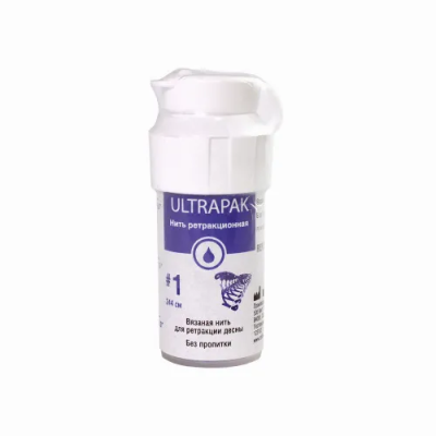 15. Нить ретракционная Ультрапак №1, 244см/ UltraDent