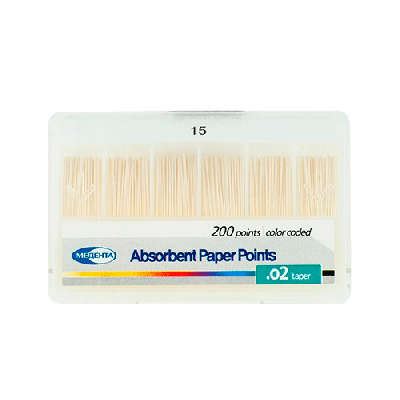 15. Штифты бумажные 02 №15, 200 шт/уп/ Медента
