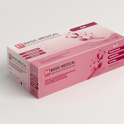 Перчатки нитрил. нестер. текстур. S 3,0 гр Soft /Basic/50/1000/