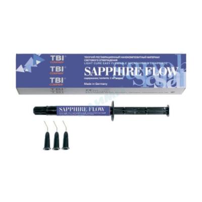 15. Сапфир флоу/Sapphire Flow текучий нанокомпозит с/о, цвет А2, шприц 2мл (3,5г)/ S&C Polymer